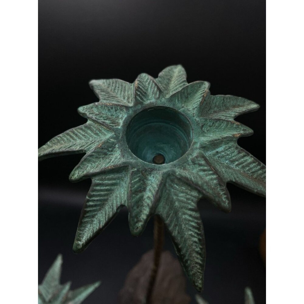 SPI Palm Tree Metal Wall Taper Candle Holders Holds 3 Candles 11 3/4” - Picture 11 of 12